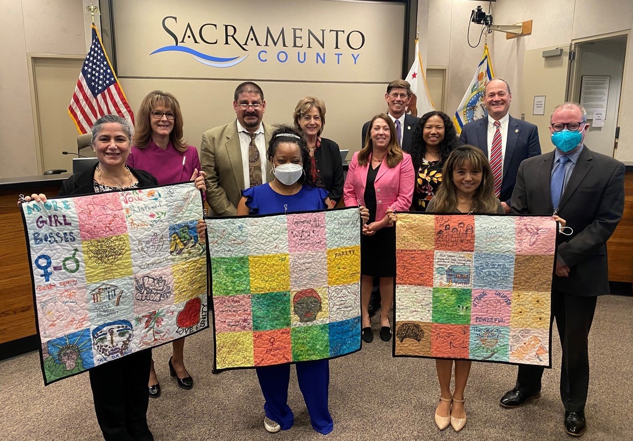 Presentation of quilts